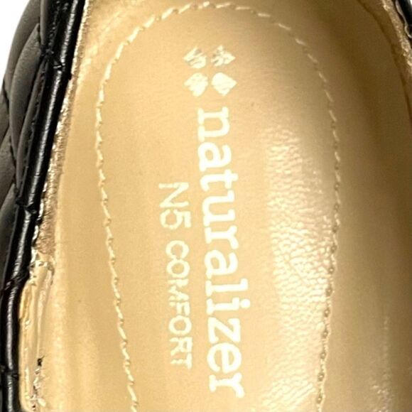 NATURALIZER Leather Berrets Ankle Boots Heel Black 10 - Picture 6 of 10